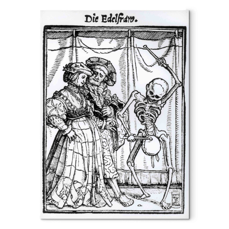 Art Reproduction Death and the Noblewoman, from 'The Dance of Death', engraved by Hans Lutzelburger 155544