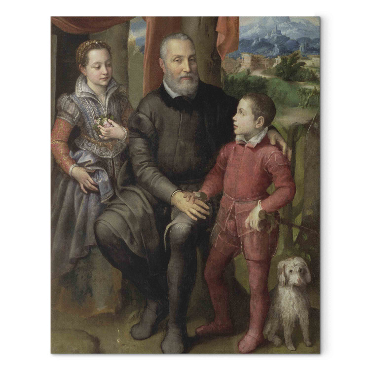 Reproduction Painting Portrait of the artist's family, Minerva (sister) Amilcare (father) and Asdrubale 158544