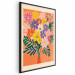 Wall Poster Bouquet of Flowers - A Colorful Composition on an Orange Background 159944 additionalThumb 2