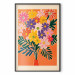 Wall Poster Bouquet of Flowers - A Colorful Composition on an Orange Background 159944 additionalThumb 4