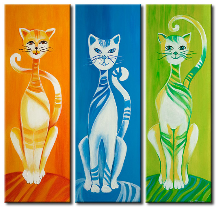 Canvas Print Colourful kittens 49444