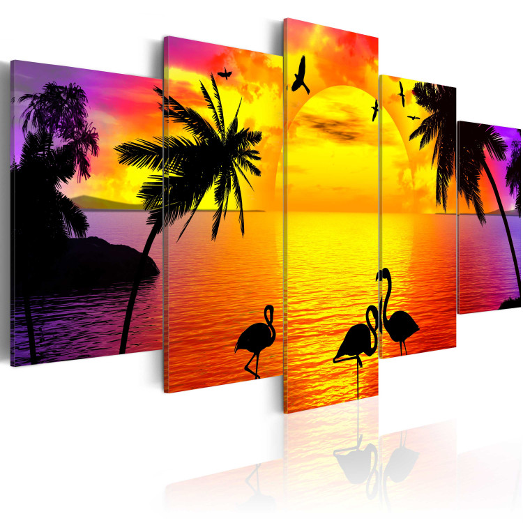 Canvas Sunset and Flamingos 58544 additionalImage 2