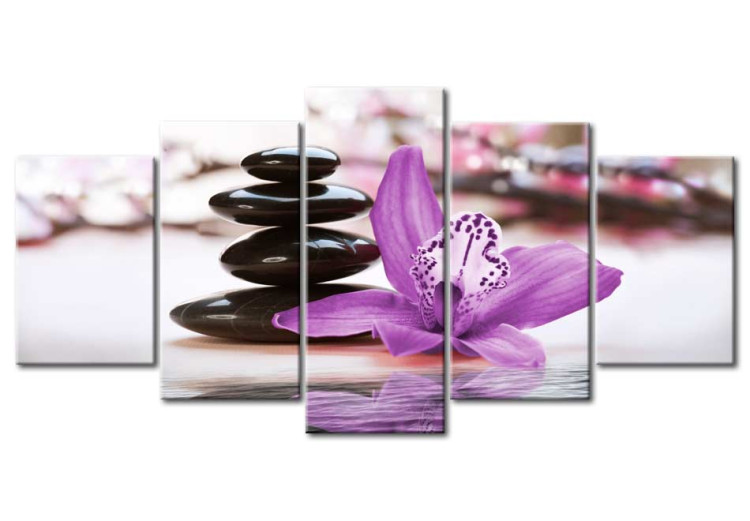 Canvas Orchid, stones and zen 58844