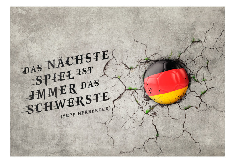 Photo Wallpaper Football Motivation - Quote about football in German with a flag 61144 additionalImage 1