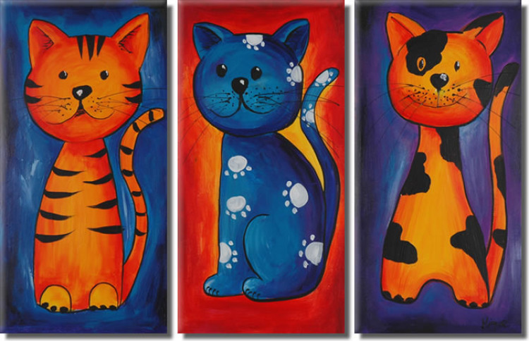 Canvas Funny cats 90344