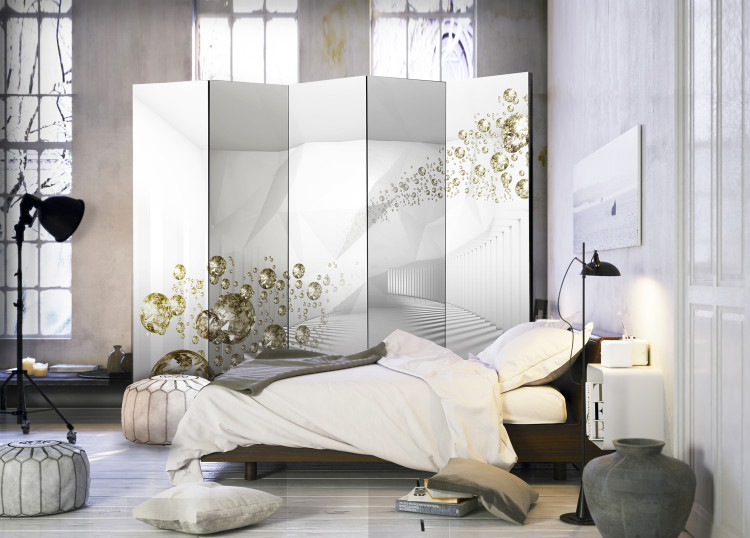 Room Divider Diamond Corridor II - abstract bright spheres with a 3D illusion 95244 additionalImage 4