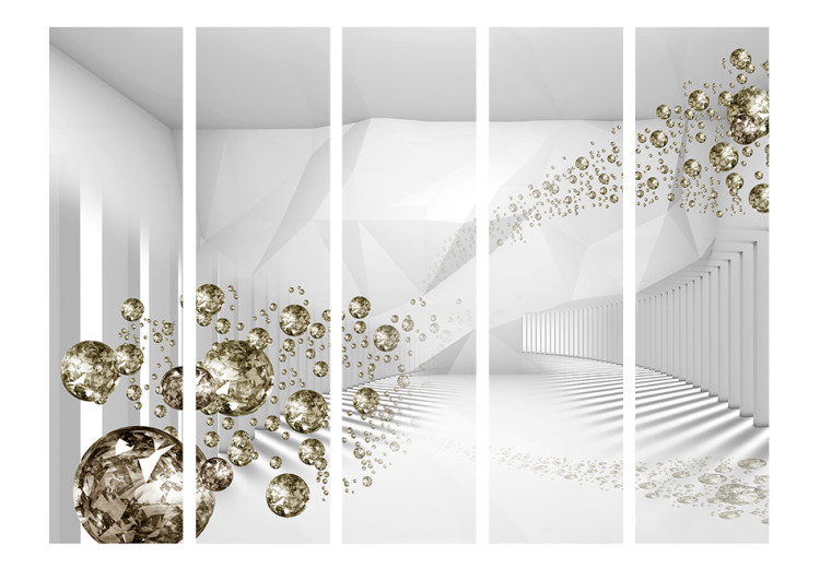 Room Divider Diamond Corridor II - abstract bright spheres with a 3D illusion 95244 additionalImage 3