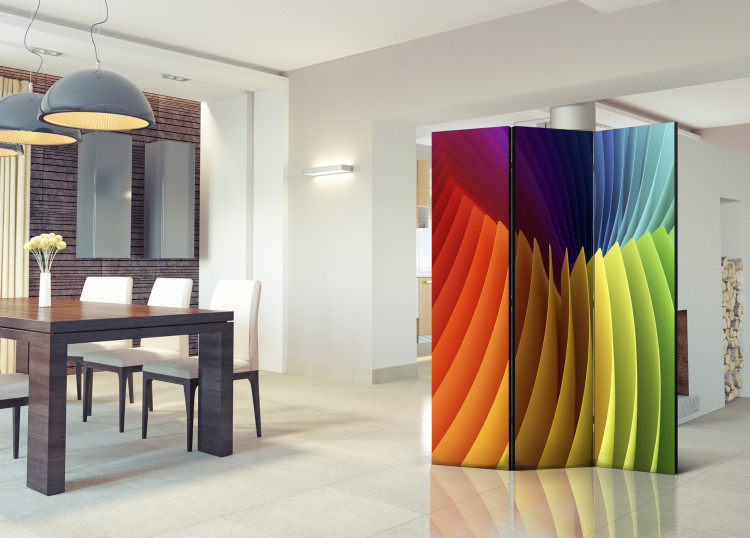 Room Separator Rainbow Wave - abstract geometric pattern in rainbow colors 95344 additionalImage 4