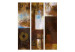 Room Divider Screen Winter Landscape - artistic brown texture in abstract patterns 95444 additionalThumb 3