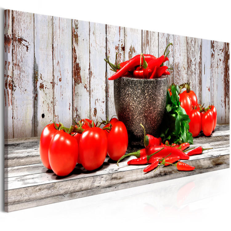 Canvas Print Red Vegetables (1 Part) Wood Narrow 107954 additionalImage 2
