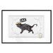 Wall Poster Cat in the crown - black animal on a white background adorned with ornaments 114354 additionalThumb 15