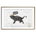 Wall Poster Cat in the crown - black animal on a white background adorned with ornaments 114354 additionalThumb 16