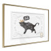 Wall Poster Cat in the crown - black animal on a white background adorned with ornaments 114354 additionalThumb 6