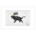Wall Poster Cat in the crown - black animal on a white background adorned with ornaments 114354 additionalThumb 19