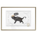Wall Poster Cat in the crown - black animal on a white background adorned with ornaments 114354 additionalThumb 14