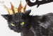 Wall Poster Cat in the crown - black animal on a white background adorned with ornaments 114354 additionalThumb 9