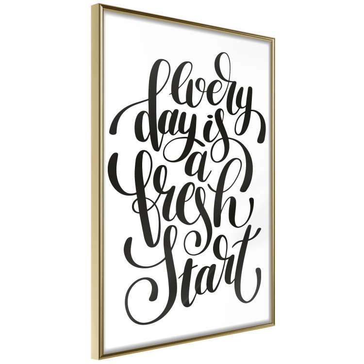 Wall Poster Every Day a Fresh Start - black and white motivational English quote 114654 additionalImage 2