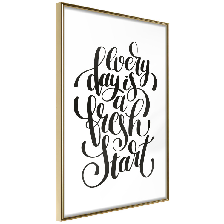 Wall Poster Every Day a Fresh Start - black and white motivational English quote 114654 additionalImage 4