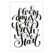 Wall Poster Every Day a Fresh Start - black and white motivational English quote 114654