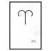 Wall Poster Aries - simple black and white composition with zodiac sign and text 117054 additionalThumb 15