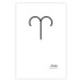 Wall Poster Aries - simple black and white composition with zodiac sign and text 117054 additionalThumb 19