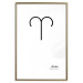 Wall Poster Aries - simple black and white composition with zodiac sign and text 117054 additionalThumb 14