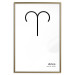 Wall Poster Aries - simple black and white composition with zodiac sign and text 117054 additionalThumb 16
