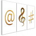 Canvas Signs - a typographic triptych in gold and copper on a white 118454 additionalThumb 2