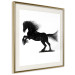 Poster Galloping Stallion - black and white composition with the silhouette of a racing horse 118754 additionalThumb 2