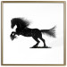 Poster Galloping Stallion - black and white composition with the silhouette of a racing horse 118754 additionalThumb 16