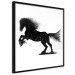 Poster Galloping Stallion - black and white composition with the silhouette of a racing horse 118754 additionalThumb 10