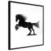 Poster Galloping Stallion - black and white composition with the silhouette of a racing horse 118754 additionalThumb 13