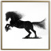 Poster Galloping Stallion - black and white composition with the silhouette of a racing horse 118754 additionalThumb 20