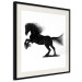Poster Galloping Stallion - black and white composition with the silhouette of a racing horse 118754 additionalThumb 3