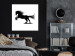 Poster Galloping Stallion - black and white composition with the silhouette of a racing horse 118754 additionalThumb 4