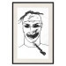 Poster Joker - black and white unconventional portrait of a man amidst dark spots 119254 additionalThumb 18