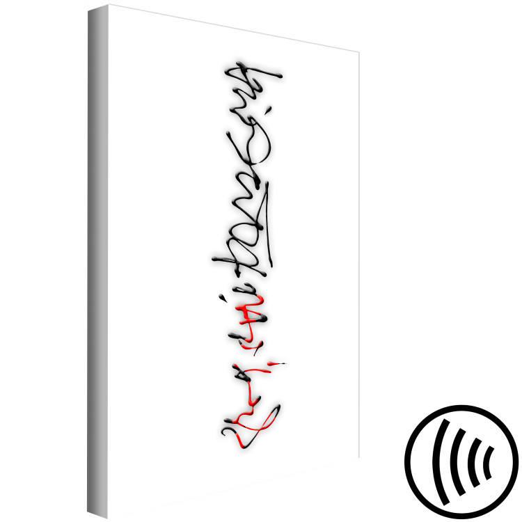 Canvas Print Calligraphic exercises - abstract inscriptions on a white background 120454 additionalImage 6