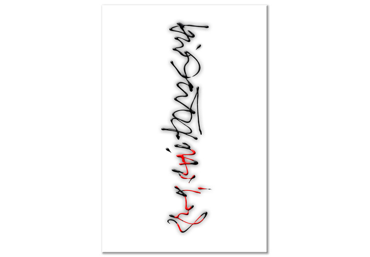 Canvas Print Calligraphic exercises - abstract inscriptions on a white background 120454
