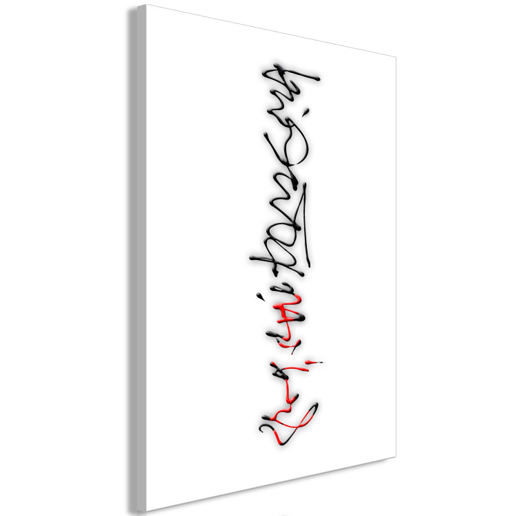 Canvas Print Calligraphic exercises - abstract inscriptions on a white background 120454 additionalImage 2