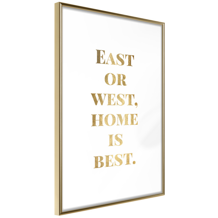 Wall Poster Gold Home Is Best - English text in a quote format on a white background 122954 additionalImage 8