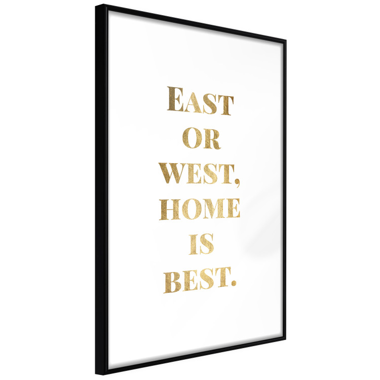 Wall Poster Gold Home Is Best - English text in a quote format on a white background 122954 additionalImage 11
