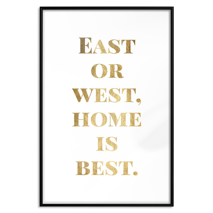 Wall Poster Gold Home Is Best - English text in a quote format on a white background 122954 additionalImage 18