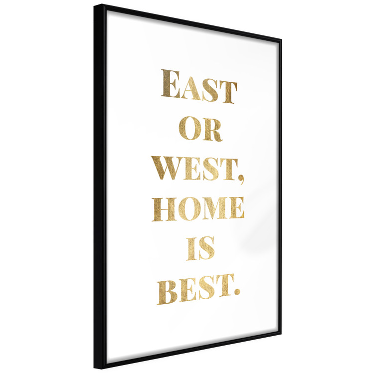 Wall Poster Gold Home Is Best - English text in a quote format on a white background 122954 additionalImage 12