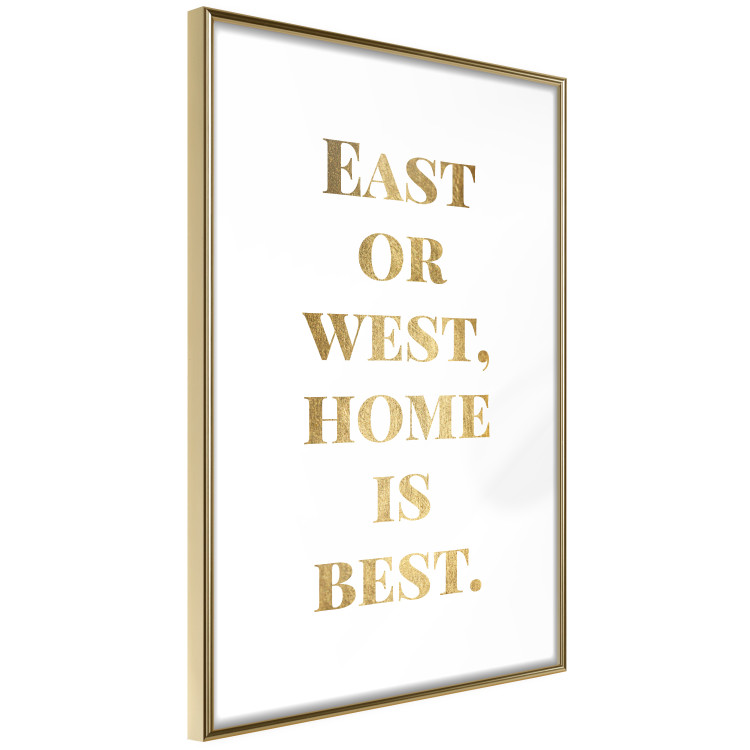 Wall Poster Gold Home Is Best - English text in a quote format on a white background 122954 additionalImage 12