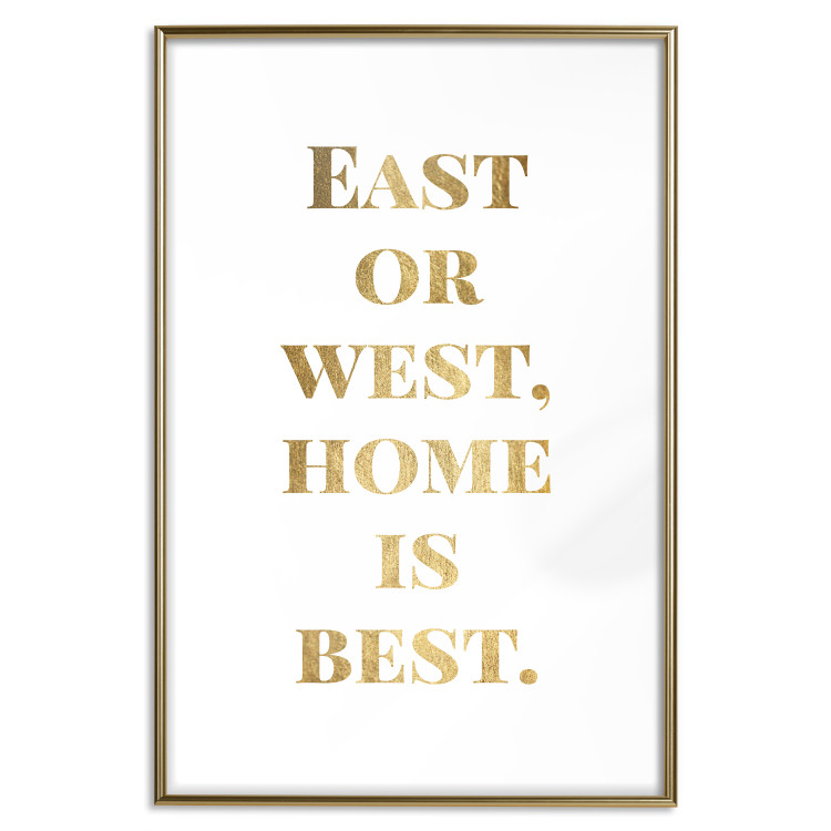 Wall Poster Gold Home Is Best - English text in a quote format on a white background 122954 additionalImage 16