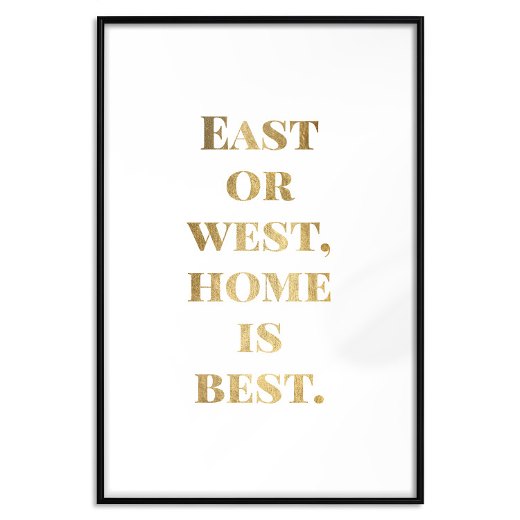 Wall Poster Gold Home Is Best - English text in a quote format on a white background 122954 additionalImage 17