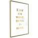 Wall Poster Gold Home Is Best - English text in a quote format on a white background 122954 additionalThumb 6