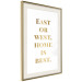 Wall Poster Gold Home Is Best - English text in a quote format on a white background 122954 additionalThumb 2