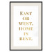 Wall Poster Gold Home Is Best - English text in a quote format on a white background 122954 additionalThumb 18
