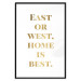Wall Poster Gold Home Is Best - English text in a quote format on a white background 122954 additionalThumb 18